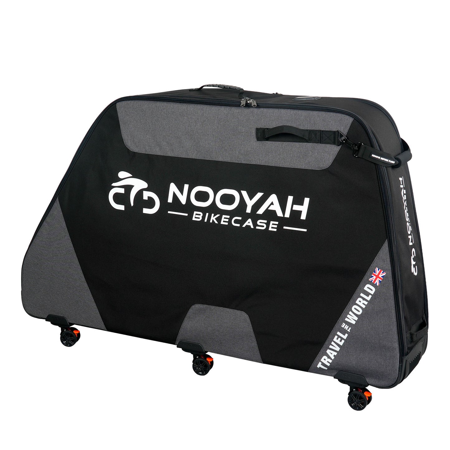 NOOYAH Bike Transport Bag Travel Bag Case Optimised for Carrying Mountain Bikes Safely and Comfortably with 6 Universal Wheels