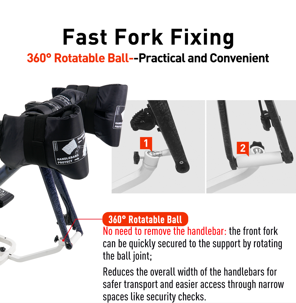 NOOYAH Bicycle Travel Bag with Aluminum Stand