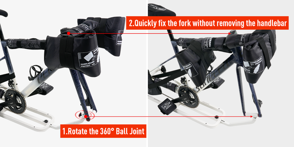 NOOYAH Bicycle Travel Bag with Aluminum Stand