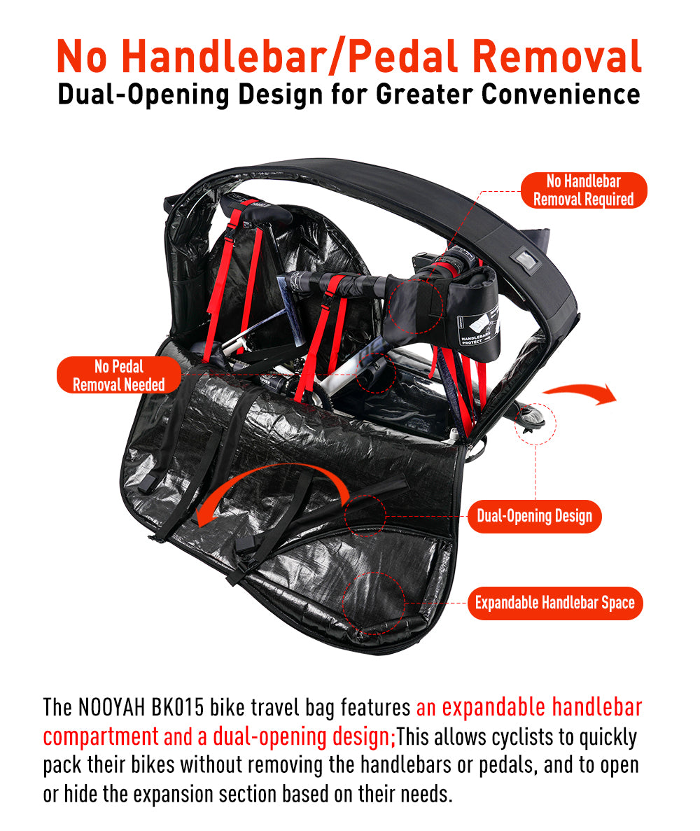 NOOYAH Bicycle Travel Bag with Aluminum Stand