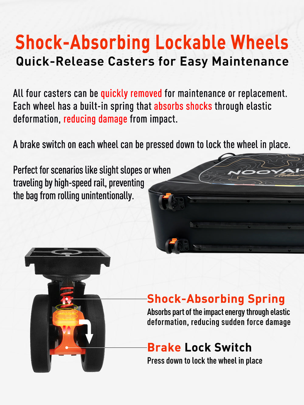 NOOYAH Bicycle Travel Bag with Aluminum Stand