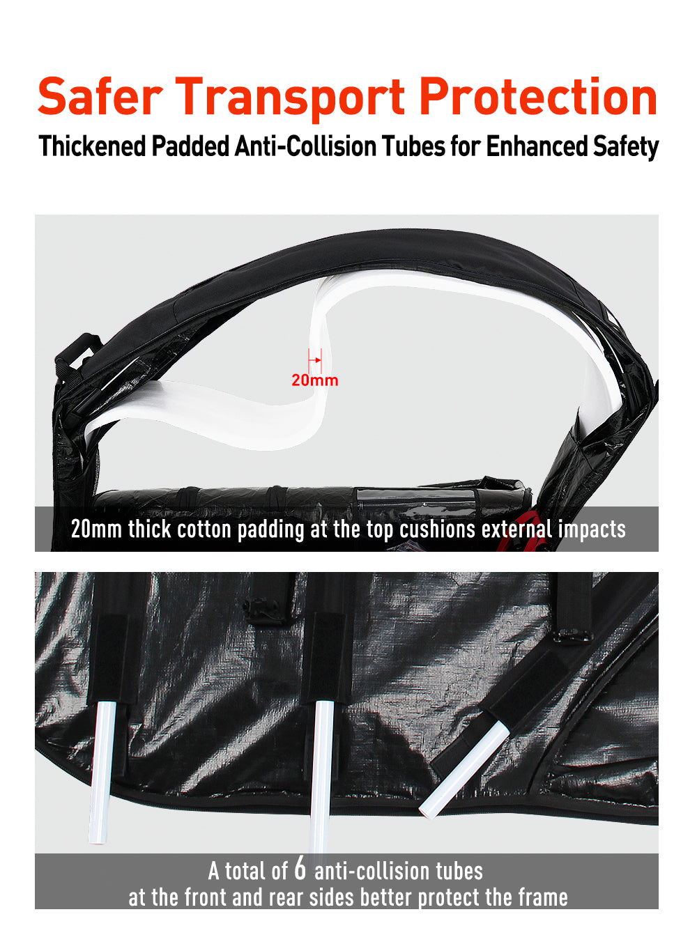 NOOYAH Bicycle Travel Bag with Aluminum Stand