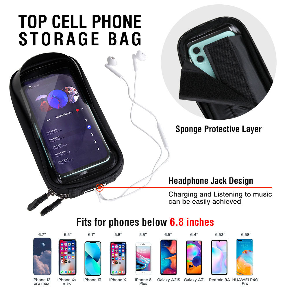 Bicycle Frame Bag MTB Road Bike Top Tube Phone Bag
